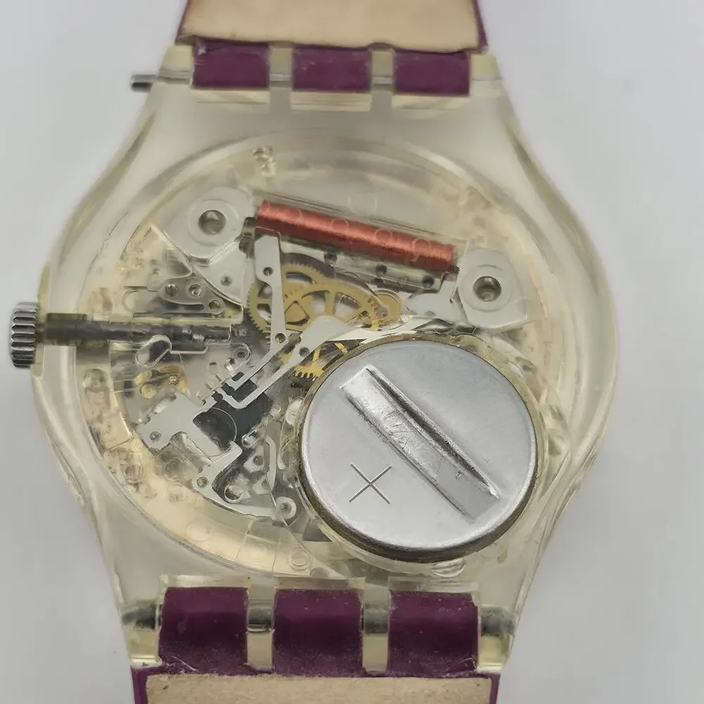 Swatch Watch Croissant Chaud GE 700 2002 Working Leather Band New Battery